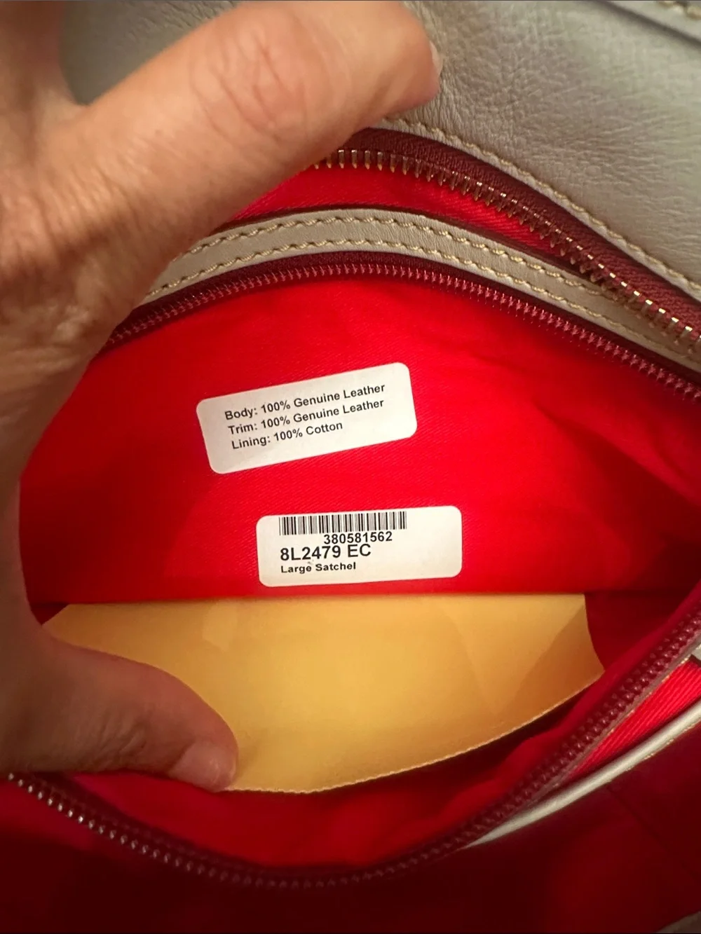 Dooney & Bourke cream leather
